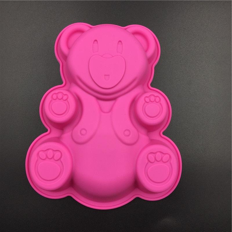 Stampo per Torta in Silicone a Forma di Orso Carino Stampo per Pane Gelatina Sapone Fatto a Mano DIY Stampini in Silicone per Torta