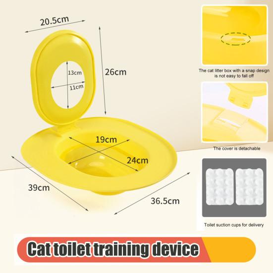 Cat Toilet Trainer Kit Universal Urinal Seat Potty Cat Toilet Training System Reusable Cat Toilet Training Seat Tool for Pet Cleaning