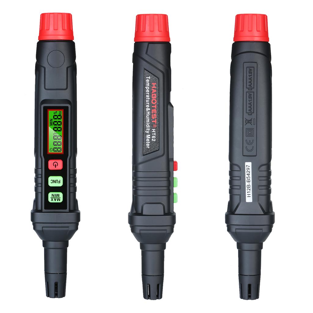 HABOTEST 4-in-1 Digital Psychrometer Portable Thermo-Hygrometer Mini Temperature and Humidity Meter