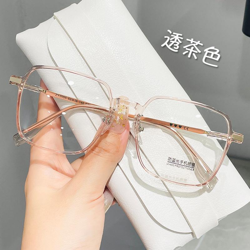 

Women s prescription glasses, Japanese Harajuku style, artistic and classic retro large frame, blue light blocking, non-prescription eyeglass frames 【No lenses】Glasses Fr