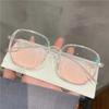 Powder Blusher Gradual Glasses Fashion Computer Anti Blue Light Goggle Women's Girl Decorative Cute Eyewear Spectacle Eyeglass