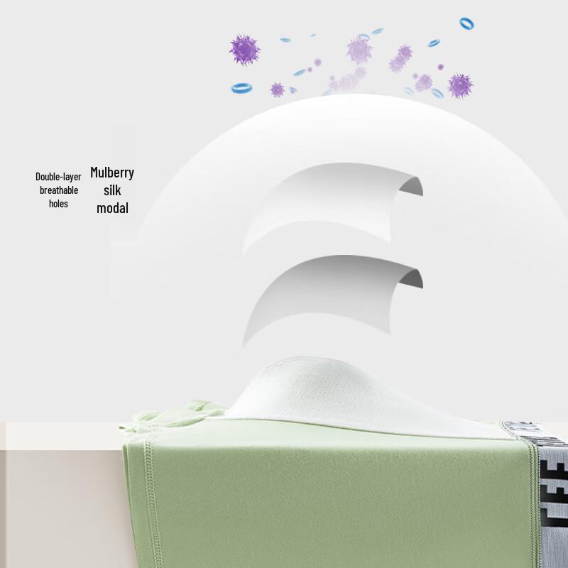 Lee Men's 7A Antibacterial Modal Mulberry Silk Boxer Briefs