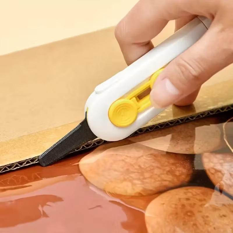 Mini Portable Box Cutter Magnetic Box Opening Knife With Safety Lock Cute Fridge Magnet Home Unboxing And Office Paper Cutting