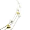 Les Trésors De Lily [P8479] - Designer Necklace 'Love' Gold Silver - 3 Rows 50 To 55 Cm - 7x6 Mm