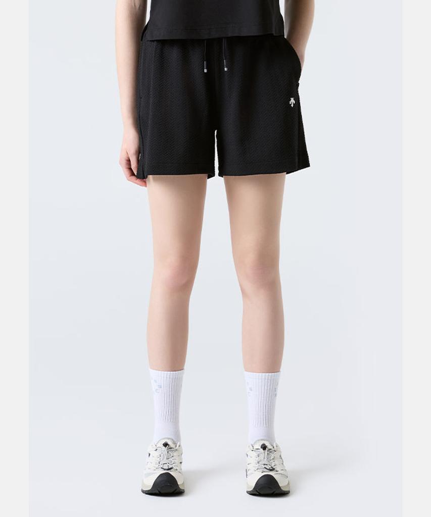 DESCENTE Women'S 4.5-Inch Jacquard Knit Shorts Black Sr122Pkh21