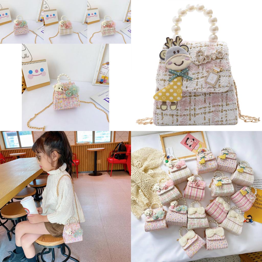 Adorable Mini Children's Crossbody Bag Cute Princess Style Soft Canvas Fashionable Design For Girls With Colorful Options