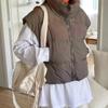 Kendou wind small cotton vest women's short thickened stand-up collar loose casual outer wear large size vest vest vest vest vest