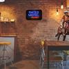 Nostalgische Bates Motel Neon Metall Wandskulptur | Halloween & Weihnachtsgeschenk Ideal für Man Cave/Keller/Bar/Taverne