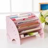 Multi-Layer Wooden Desktop Organizer for Office Supplies and A4 Documents