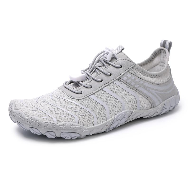 

Summer Wading Shoes Men Outdoor Lightweight Anti-slip Breathable Water-resistant Flat-bottomed Breathable Soft Casual Shoes Men 47 светло-серый