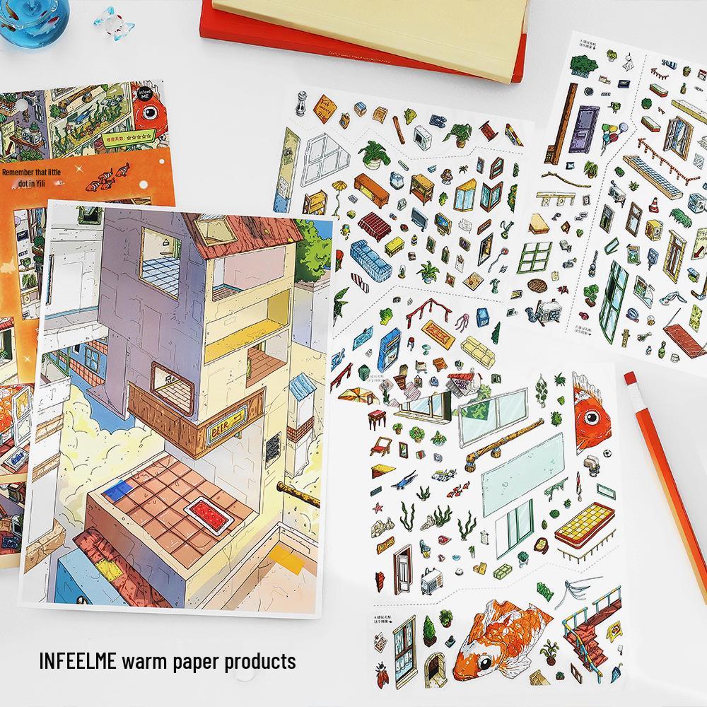 Infeel.Me 20th Edition 2.5D Large Scenery DIY House Stickers
