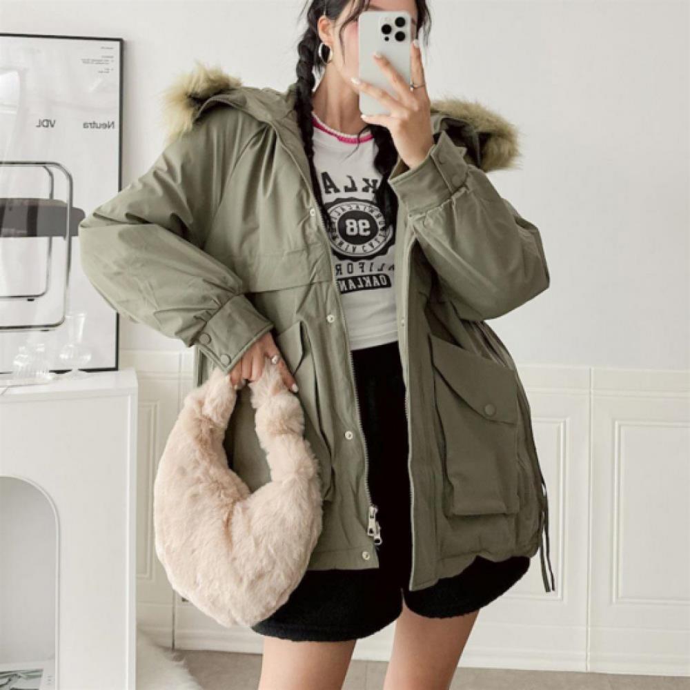 New Arrivals Open Run Women Oversized Hooded Jacket