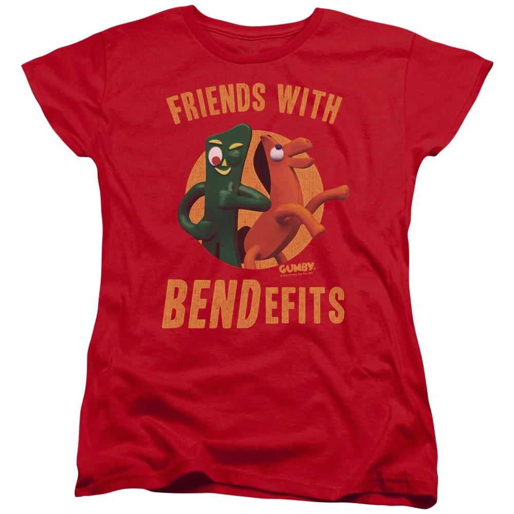 Gumby Bendefits Womens T Shirt Red Unisex T-Shirt XXXL