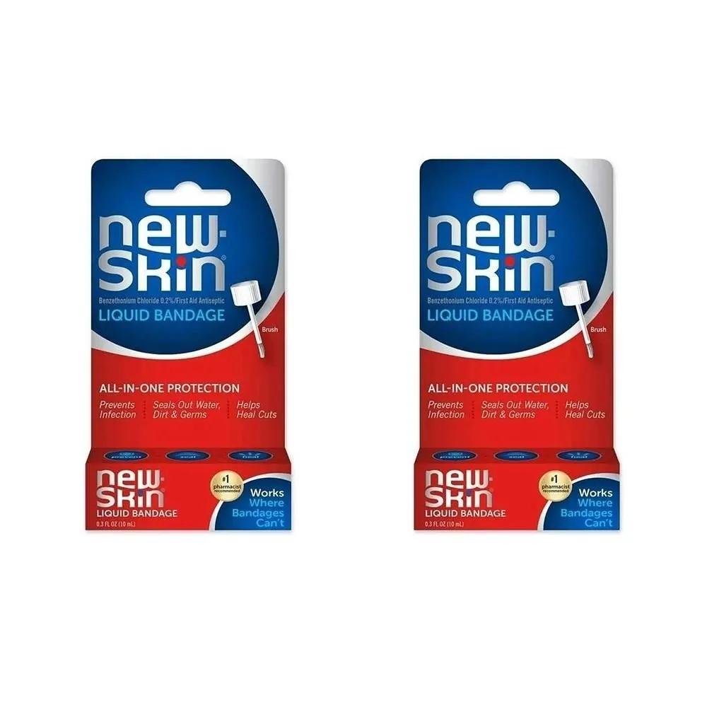 New-Skin Liquid Bandage 10ml 2-Pack New-Skin Liquid Bandage, Waterproof Bandage for Scrapes and Minor Cuts