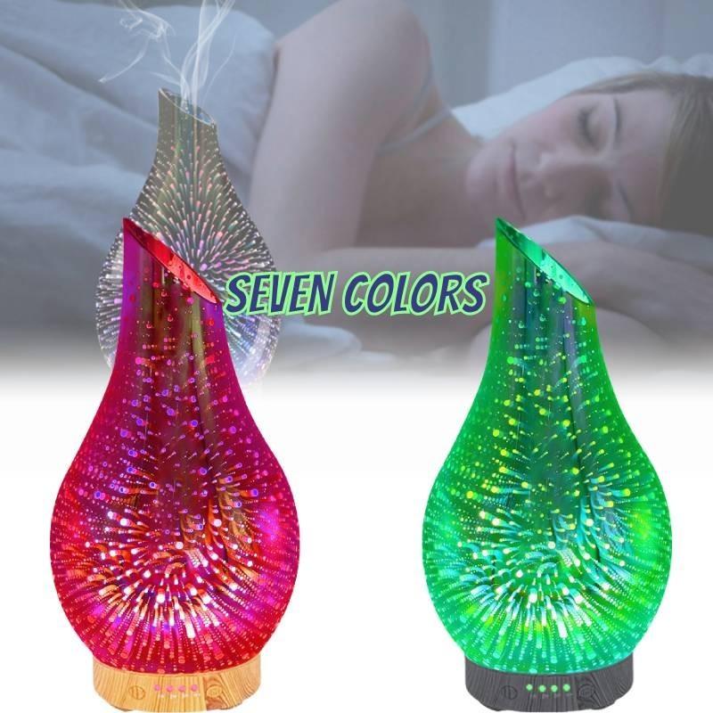 Seven Vase Humidifier Color Led Night Lights Essential Oil Diffuser Home Quiet
