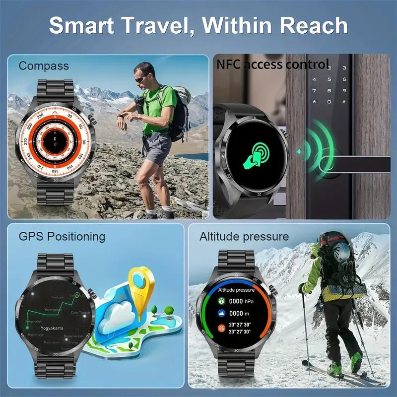 2024 NFC inteligentny zegarek mężczyźni oglądaj 4 Pro AMOLED ekran HD tętno połączenie Bluetooth IP68 wodoodporny SmartWatch 2024 nowy GT4 Pro