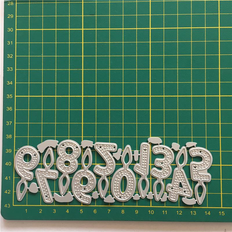 Candle number Metal Cutting Dies Stencils Die Cut for DIY Scrapbooking Album Paper Card Embossing