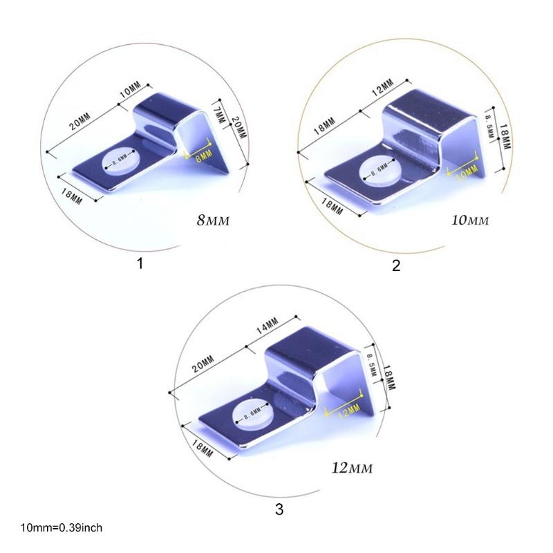 4 stk Rustfritt Stål Akvarium Glass Fisk for Tank Fiksert Dekselklemme Klemmeholder Fisk for Tank Glassdeksel Monteringsbrakett X3UC