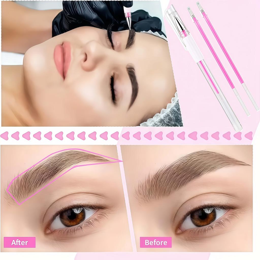 5pcs Professional-Grade Compatible for Microblading & Permanent Makeup Pen - Precision Marking Tool with Replaceable Marking Tips, Tattoo Pencil