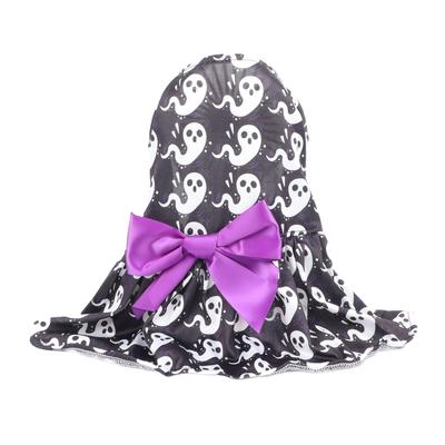 Vestito Unico per Cucciolo di Halloween con Fantasia Fantasmi Scollo Tondo Minimalista alla Moda Comodo Morbido