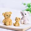 Funny Cartoon Animal Statue Mini Bear Ornament Creative Miniature Bear Figurines  Birthday Cake