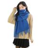High-End Wool & Cashmere Solid Color Scarf/Shawl: Versatile Korean Style for Women - Autumn/Winter