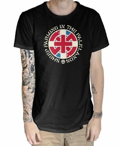 Crass Sheep Agriculture in The Falklands T Shirt - Punk Hardcore Anarchist 4XL