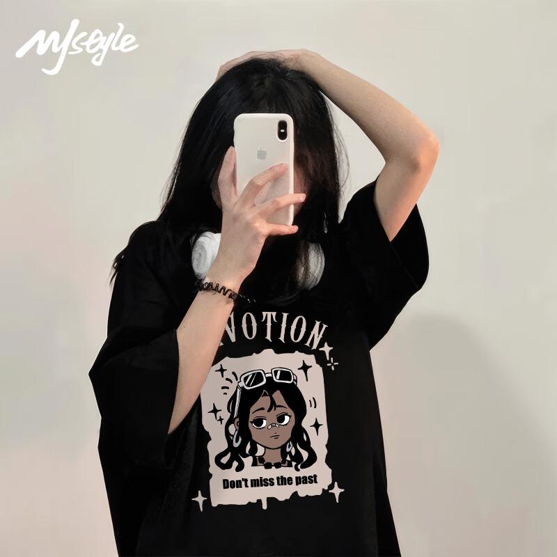 MJ STYLE Women s Cotton Short Sleeve T-Shirt L