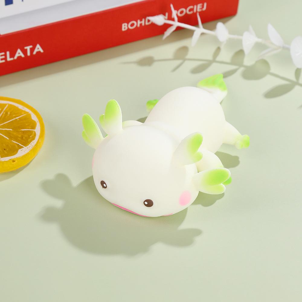 Cute Salamander Squeeze Toys Creative Stress-relieving Cartoon Axolotls Fidget Squishies Mochi Figet Venting Peculiar Gifts