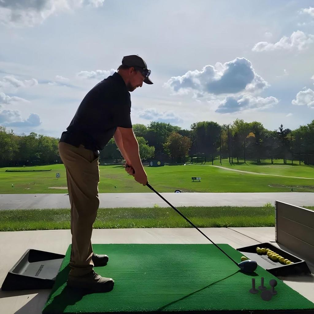 Golf Rubber Tees for Practice Easy to Place on a Practice and Permanent Tees for Golf Practice and Set of Tees, Mats, 38mm/50mm/70mm/76mm/80mm, 5-Size