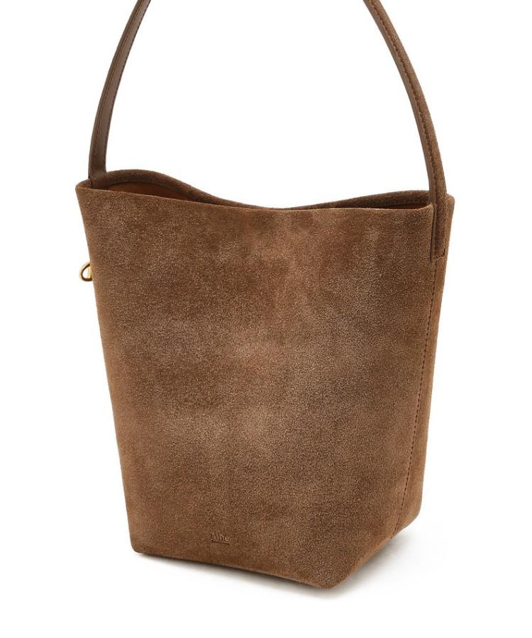 Athe Vanessabruno [Panier] Brown Suede Panier Bucket Bag S Aaba6E206W2