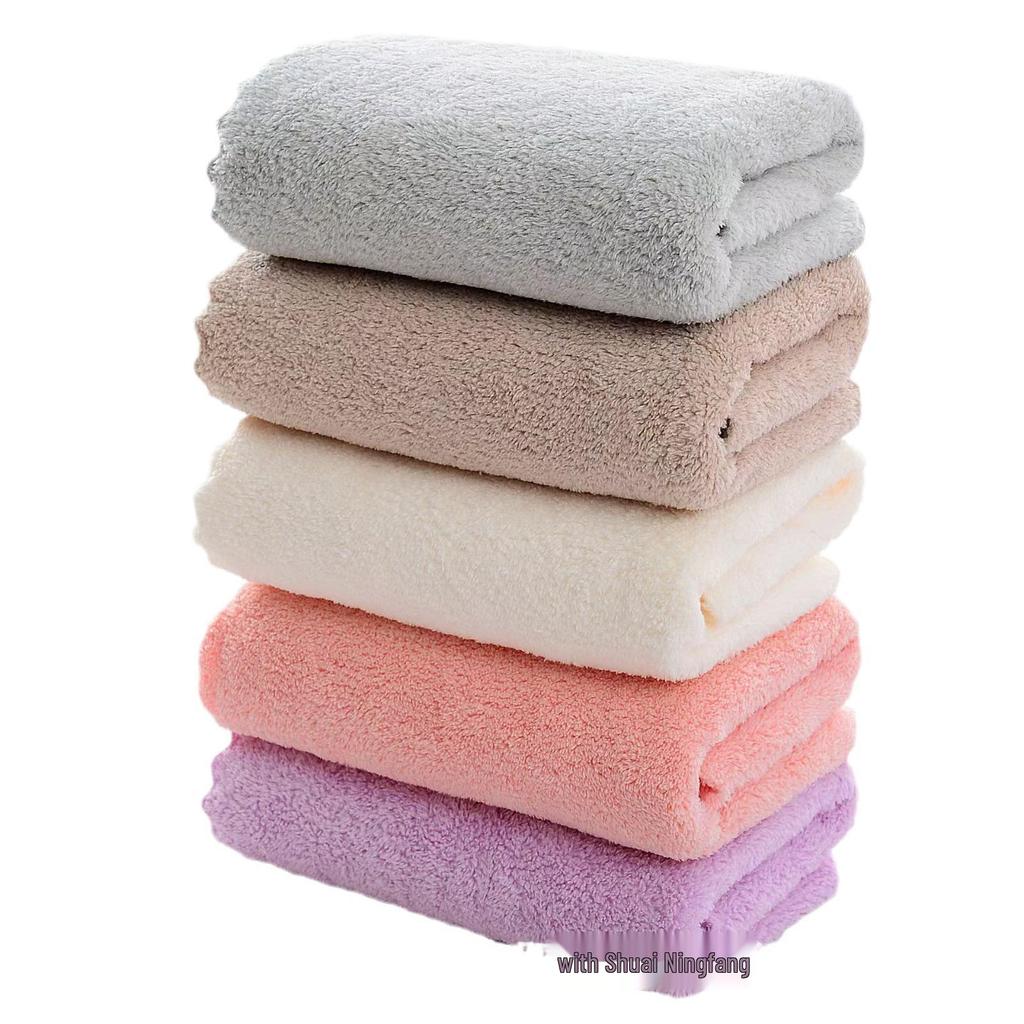 Soft Absorbent Coral Fleece Face Towel – Non-Shedding Unisex Gift for Couples