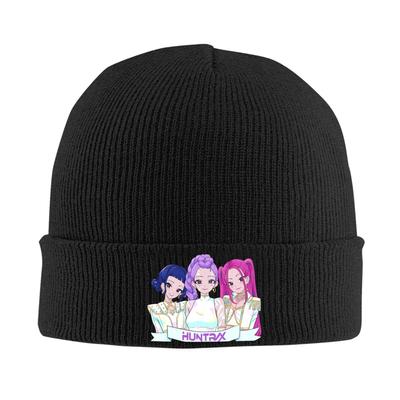 KPop Dämonenjäger Huntrix Strickmützen Damen Herren Mützen Herbst Wintermütze Acryl Warme Mützen