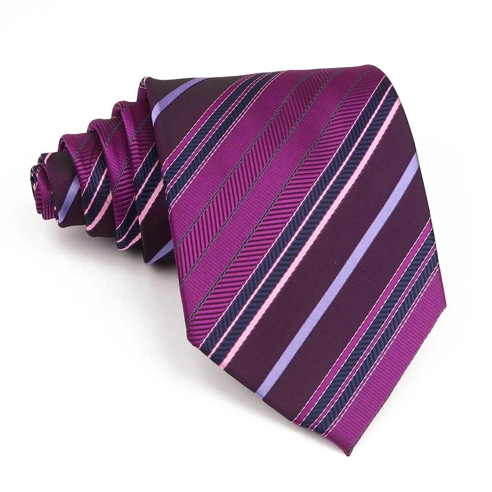 Lüks erkek Kravat 9 CM Geniş Çizgili Nokta Kravat Günlük Giyim Düğün Ofis Partisi