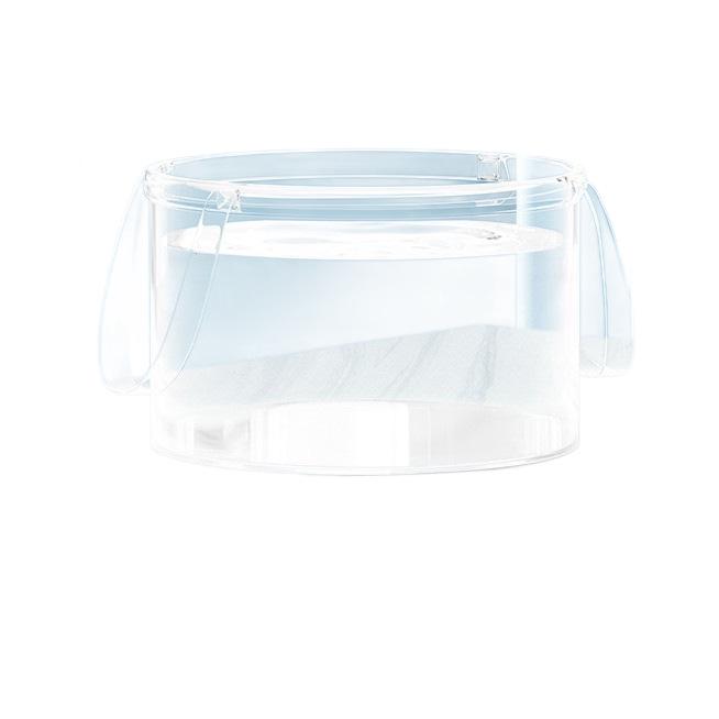 Tragbarer transparenter faltbarer Eisbehälter – Handgehaltenes Outdoor-Picknick- und Aufbewahrungsbecken