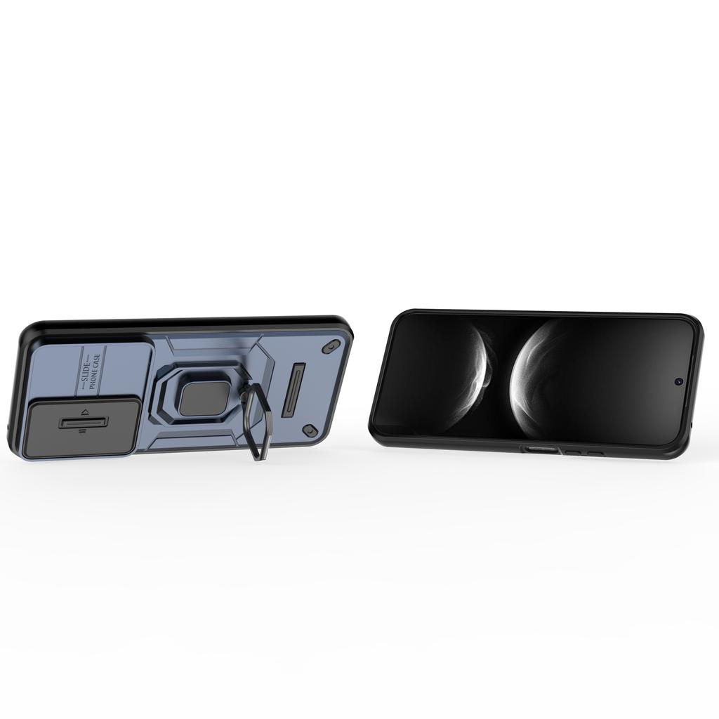 For Huawei nova 14 5G Case PC+TPU Kickstand Phone Protector with Lens Cover
