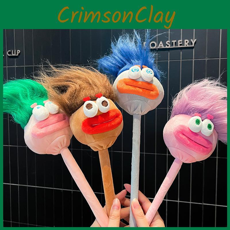 Creative Explosive Hair Funny Expressions Diy Hairstyle Plush Massage Hammer