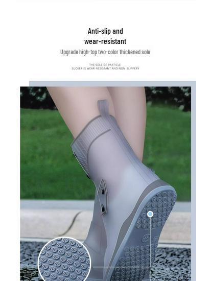 Men's & Women's Non-Slip Waterproof High-Top Overshoes for Rainy Days and Mountaineering