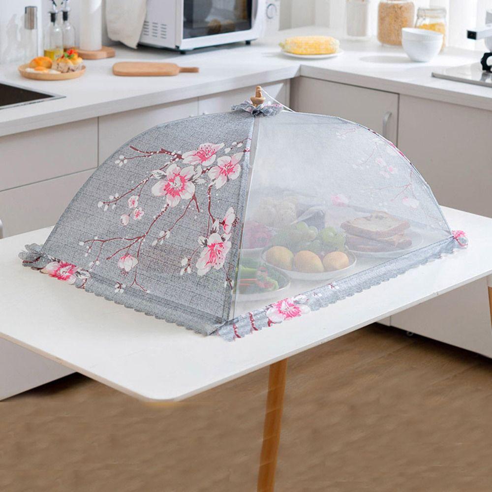 Foldable Mesh Food Cover Lace Fabric Dish Tent Stain Proof Food Net  Kitchen