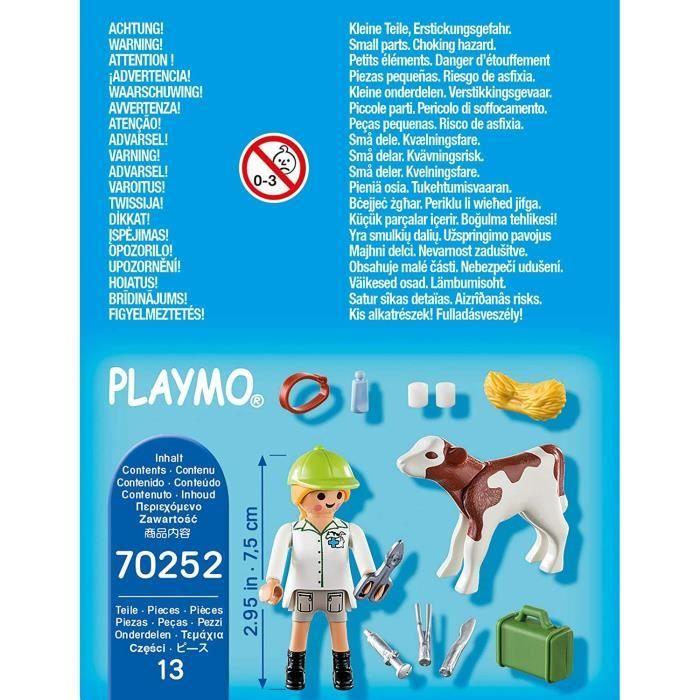 PLAYMOBIL - 70252 - Vétérinaire Et Veau