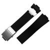 High Quality Diving Silicone Rubber WatchBand Belt For Ulysse Nardin Men's Strap Stainless Steel Folding Clasp 25*12mm