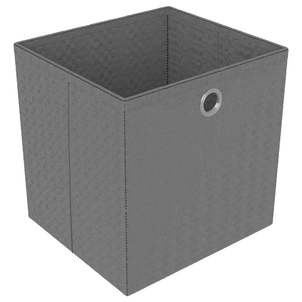 Würfelregal mit 9 Stoffboxen Grau 103 x 30 x 107,5 cm Stoff