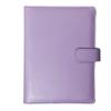 A5 Macaron Solid Color PU Leather Loose-Leaf Notebook Planner - Simple Business Style
