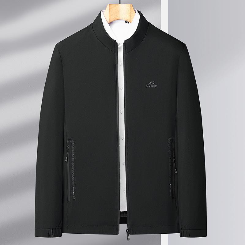 Frühling und Herbst Neue Jacke Herren Baseballkragen Freizeitjacke Papas Mittelalterjacke