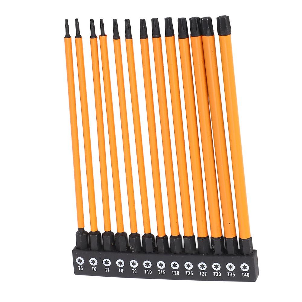 13pcs Magnetic Head Impact Driver Bit Set S2 Alloy Steel Hex Shank Bit Set Power Tool Accessories