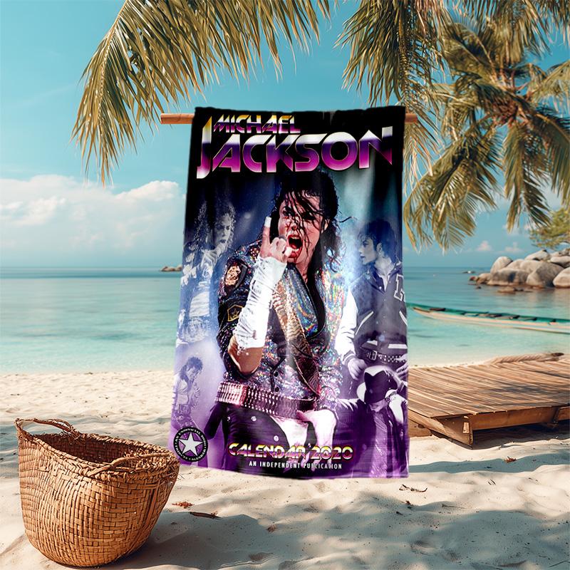 Amerikanische Musik Rock Michael Joseph Jackson Strandtuch Outdoor Camping Urlaub Schwimmen Strandtuch Outdoor Saugfähiges Badetuch Y4
