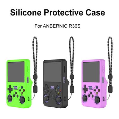 Capa de Silicone Para Console de Jogo Portátil ANBERNIC R36S Capa Protetora de Silicone Caixa de Armazenamento Anti-Risco Concha Macia Peças de Jogo