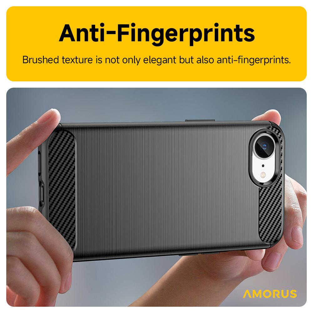 For iPhone 16e Case Carbon Fiber Texture Brushed Protective Phone Cover