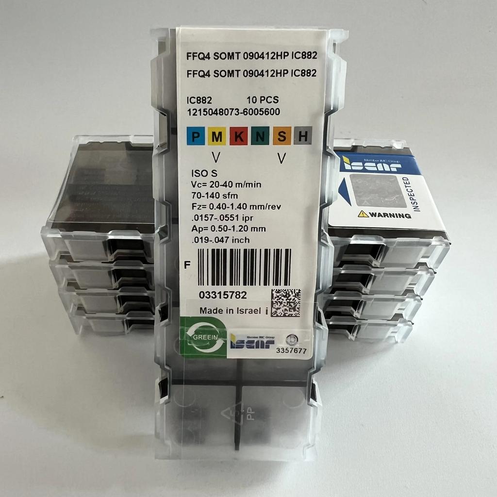 ISCAR / FFQ4SOMT090412HP IC882 Industrial indexable carbide inserts 10 Pcs