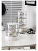 Rotating Transparent Jewelry Storage Box for Earrings, Necklaces, and Hair Accessories
